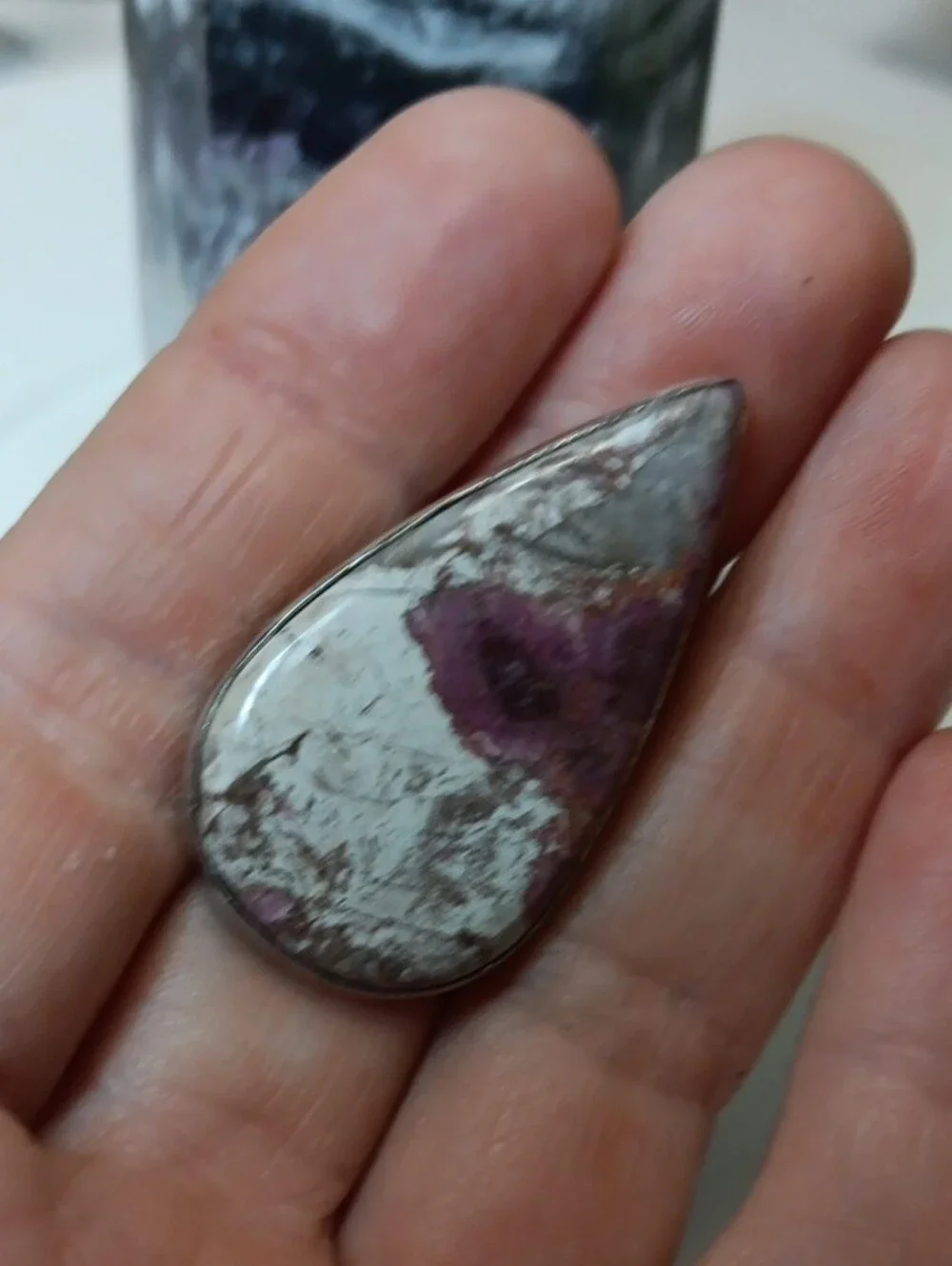 Pink and White Stone Statement Ring